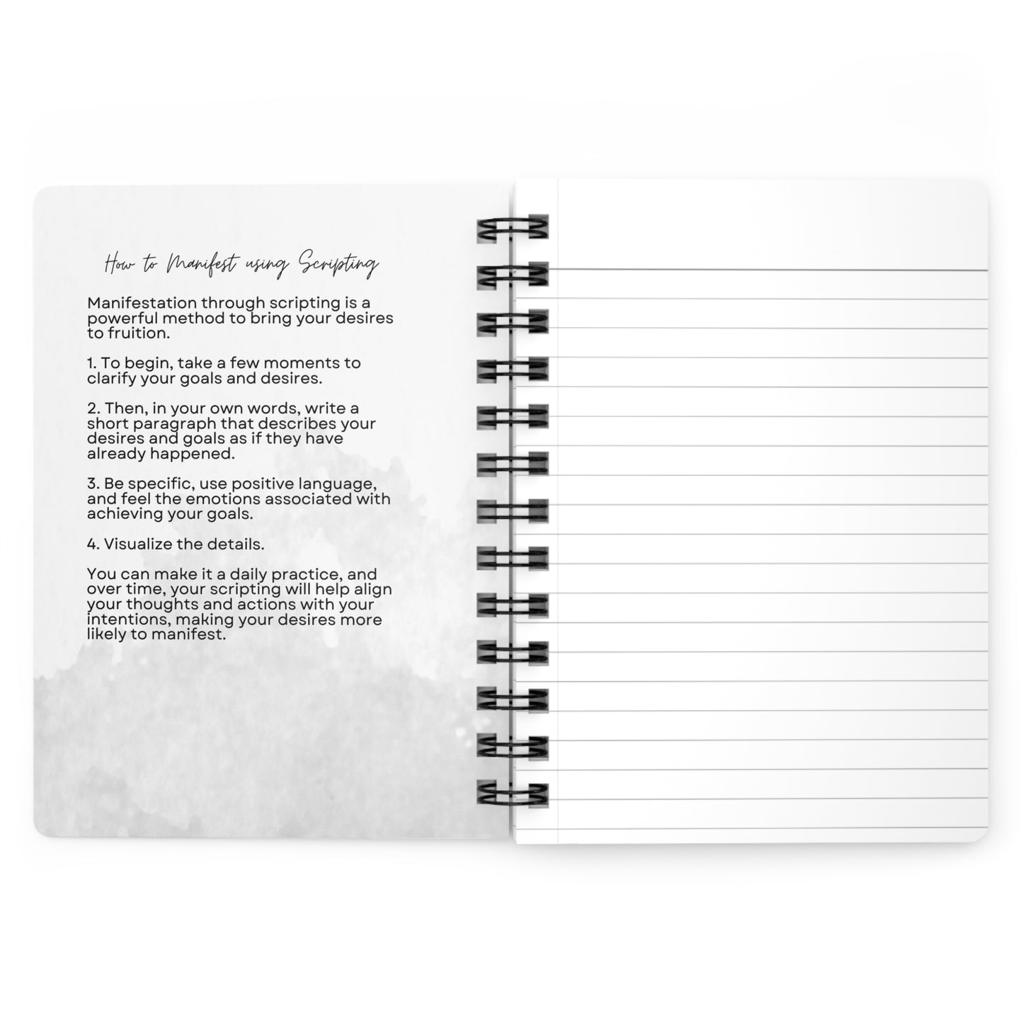 Spiral Bound Manifestation/ Scripting Journal