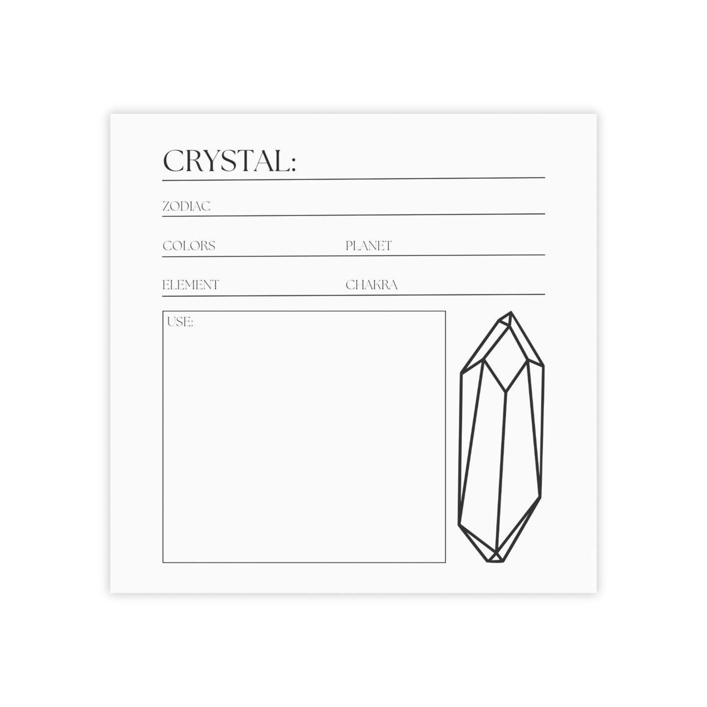 Crystal Post-it® Note Pad